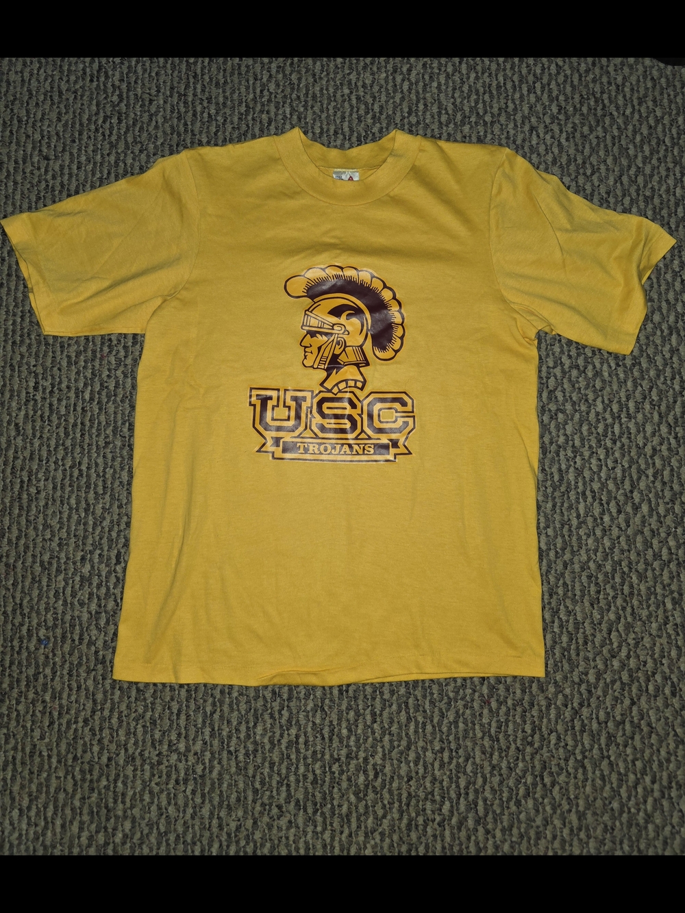 Vintage USC Trojans Yellow Graphic Tee